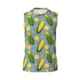 thumbnail image 6 of Lsque Corn On The Leaves Print Men's Cotton Blend Sleeveless Muscle Shirts (S-3XL)- Moisture Wicking, Odor Protection, UPF 30+,X-Large, 6 of 8
