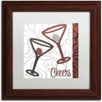 Trademark Fine Art "Cheers II" Canvas Art by Color Bakery White Matte, Wood Frame