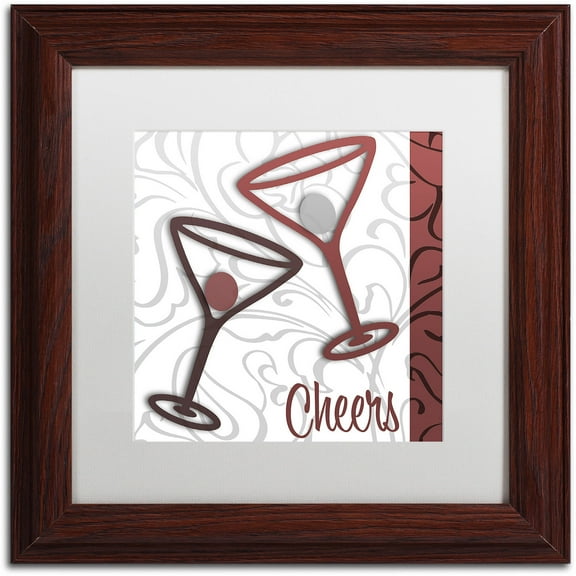 Trademark Fine Art "Cheers II" Canvas Art by Color Bakery White Matte, Wood Frame