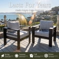 thumbnail image 5 of LayinSun Outdoor Aluminum Furniture Set, 5 Pieces Patio Sectional Conversation Chat Sofa Modern Seating Set with Coffee Table, 5 of 10