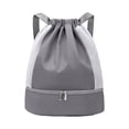 thumbnail image 1 of Milaget Sac à Dos à Cordon Sangle Réglable Sac de Sport Résistant à l'Eau Sac de Sport Gris, 1 of 9
