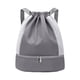 thumbnail image 1 of Mochila con cordón y correa de hombro ajustable, mochila deportiva, almacenamiento de baloncesto Gris, 1 of 9