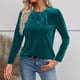 thumbnail image 1 of Ounisa Long Sleeve Shirts for Women Casual Fashion Loose Fit Womens Tops Crewneck Basic Pullover Tunics, 1 of 9