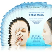 Ebanel 15-Pack Collagen Face Mask, Instant Brightening Hydrating Face Sheet Mask