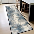 thumbnail image 4 of Blue Grey Abstract Brushstroke Hallway Runner Rug, 60x18 Inches Modern Textured Long Floor Mat, Non-Slip Washable Contemporary Art Rug for Entryway Kitchen, 4 of 9