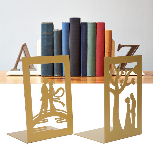 Separador De Libros De Metal Para Libros, Sujetalibros Antideslizante Grueso, Organizador De Escritorio, Colección Artesanal, Soporte De Flores, Se Encuentra En El Puente