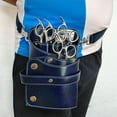 thumbnail image 4 of Leather Salon Bag Hairdresser Tool Organizer Case with Waist Shoulder Belt for Scissors Comb Clip Shear Styling Tools Multifunction Portable Storage Pouch, 4 of 8