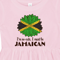 thumbnail image 4 of Inktastic I'm So Cute, I Must Be Jamaican Jamaica Flag Sunflower Girls Baby Dress, 4 of 5