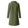 thumbnail image 4 of qucoqpe Women's 2023 Fall Winter Classic Lapel Long Sleeve Buttoned Long Jacket Coat on Clearance, 4 of 5