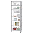 thumbnail image 7 of Finnhomy 8-Tier Steel Wire Shelving Unit, Adjustable, 8 Shelves, 23.3"W x 13.5"D x 72"H, with Leveling feet & Safety Device, NSF Certified, Silver, 7 of 7