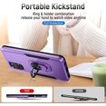 thumbnail image 5 of Samsung Galaxy A32 5G Case(Not for A32 4G), Heavy Duty Shockproof Military-Grade Phone Case with Ring Kickstand for Galaxy A32 5G 6.4"(Purple/Black), 5 of 8