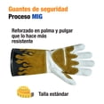 thumbnail image 3 of Guante Para Soldadura Tig Infra Color Café Flamas (Paquete De 10 Piezas), 3 of 4