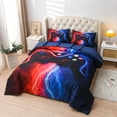 thumbnail image 6 of Btargot 5PCS Boys Game Console Comforter Set Twin 3D Lightning Gaming Bedding Set Red-Blue for Kids, 6 of 12