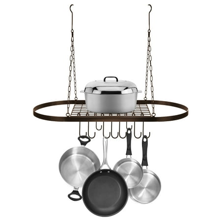 Sorbus Pot And Pan Rack For Ceiling With Hooks Decorative