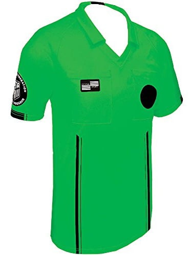 New USSF Economy Mens Soccer Referee Green Long Sleeve Shirt Small Green 