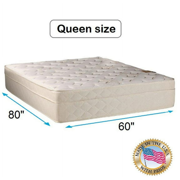 Beverly Hills Firm Eurotop (Pillowtop) Foam Encased Mattress Only with Mattress Cover Protector Included - Fully Assembled, Orthopedic, Long Lasting Comfort by Dream Solutions USA (Queen 60"x80"x13")