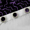 thumbnail image 4 of jejeloiu Cute Bowknot Curtains Pack of 2 (42x84 Each),Ribbon Bow Curtains Blackout,Purple Black Bedroom Curtains For Girls,Super Cozy Bedroom Decor, 4 of 6
