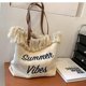 thumbnail image 3 of Bolso de mano para mujer, bolso de trabajo de gran capacidad, bolso de lona para mujer, bolso de hombro, bolso de mano para clase de estudiante, 3 of 4