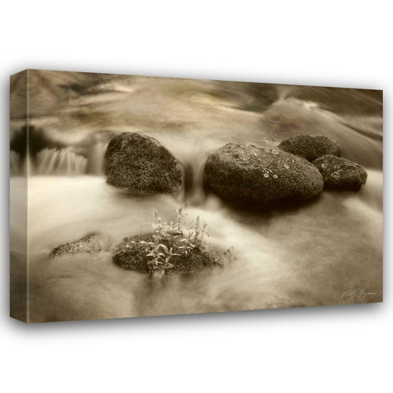 Vitaly Geyman 44x33 Gallery Wrapped Canvas Wall Art Titled - Sepia Waters VI