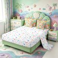 thumbnail image 3 of Manfei Cute Axolotl 7pcs Queen Bedding,Watercolor Salamander Print Bedding Comforter Set Queen,Colorful Stars Reversible, 3 of 7