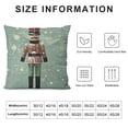 thumbnail image 6 of COMIO Throw Pillow Covers Christmas Soldier Vintage Toy Wooden Frame Border Old Leader Red Scrap Knight for Couch Living Room Set of 2 White, 6 of 6