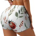 thumbnail image 1 of Fotbe Watercolor Ladybug Shorts Sin Costuras – Shorts Deportivos de Cintura Alta para Mujer, Elásticos para Gimnasio, Yoga, Running o Ciclismo-Medium, 1 of 8
