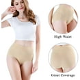 thumbnail image 2 of Women's High Waisted Cotton Underwear Ladies Soft Full Briefs Panties Multipack, 2 of 13