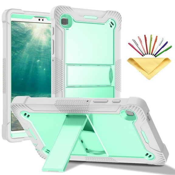 Dteck Galaxy Tab A7 Lite Case 8.7 inch 2021 (SM-T220/SMT225), Heavy Duty Rugged Shockproof Case with Kickstand for Samsung Galaxy Tab A7 Lite 2021 Tablet, Green