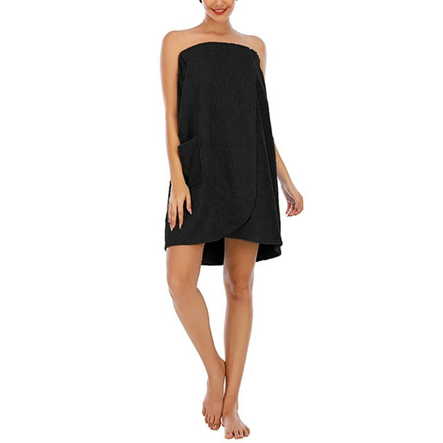 Kmbangi Peignoir-Serviette pour Femmes, Doux, Ajustable, Peignoir de Spa avec Bonnet de Douche pour Cheveux, pour le Gym et la Douche