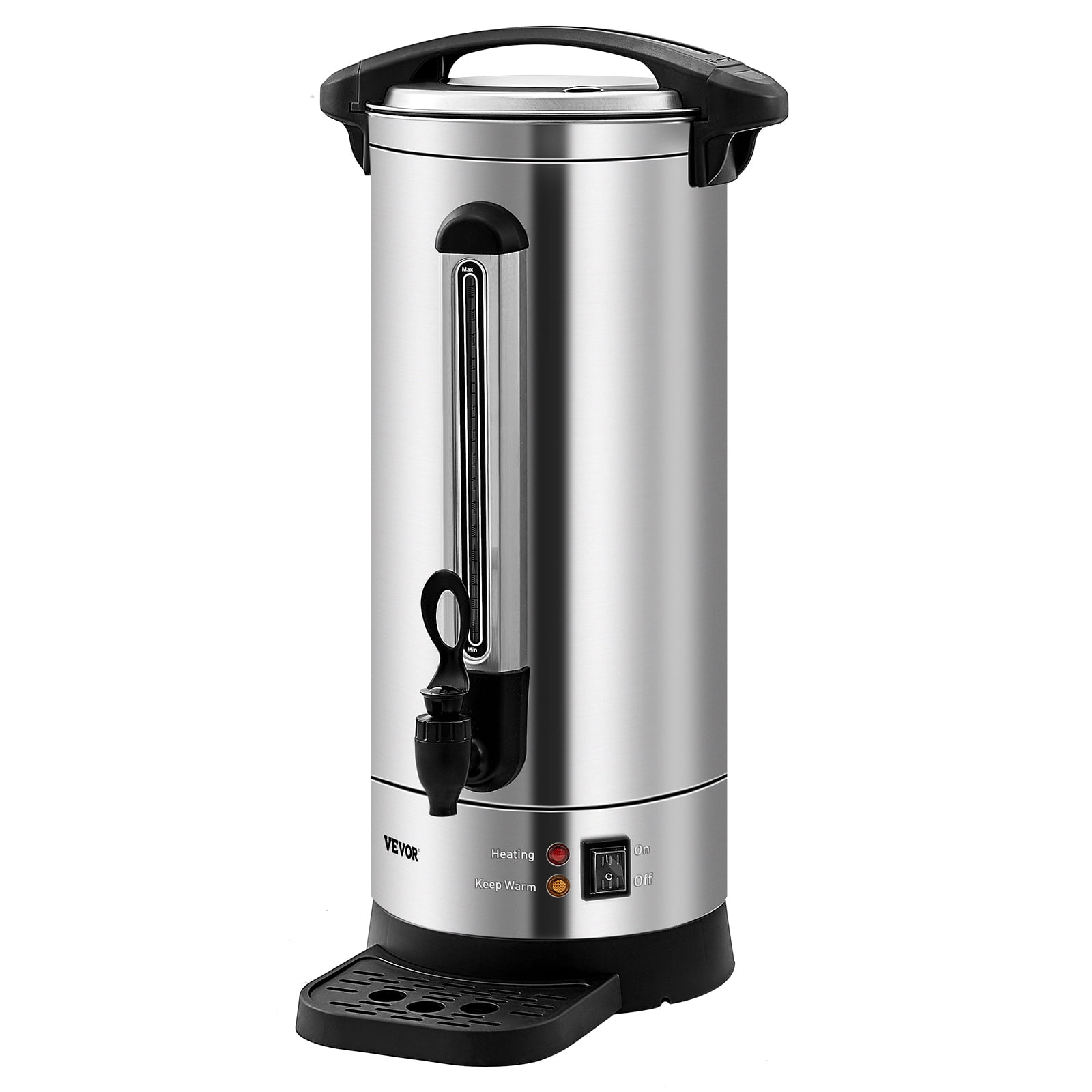 VEVOR Commercial Coffee Urn,110 Cups Stainless Steel Large Coffee Dispenser, 1500W 110V Electric Coffee Maker Urn For Quick Brewing,Hot Water Urn with Detachable Power Cord