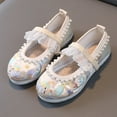 thumbnail image 2 of NOKIO Girls' Dress Mary Jane Sandals Girls' Comfort Sandals Girls Flat Bottomed Embroidered Sandals Fashionable Antique Children Performance Children Embroidered Sandals, 2 of 5