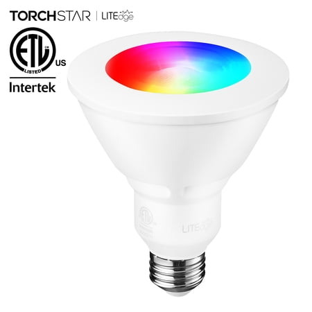 TORCHSTAR PAR30 Smart LED Light Bulbs  60W Equiv  E26 Base  Works with Echo Google Home Assistant Siri for Indoors  2000K-5000K RGBCW Full Color Changing WiFi Smart Bulb