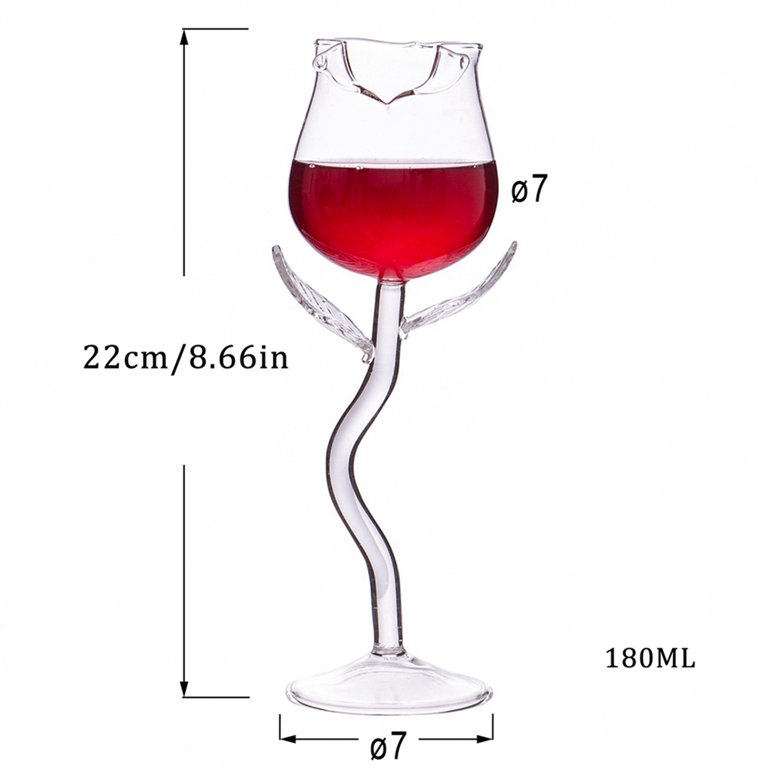 Nordic Flamingo Shape Red Wine Glass With Slanted Mouth, Pink Concave Bottom,  Wedding Birthday Gift