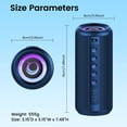 thumbnail image 3 of Cillso Portable Bluetooth Speaker, 2026 Bluetooth 5.4, 20W HD Stereo Sound, 20H Playtime, RGB LED Lights, IPX7 Waterproof, TWS Pairing, Wireless Outdoor Speaker for Home, Party, Camping (Blue), 3 of 9