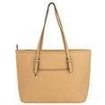 thumbnail image 3 of Gwen Women's Vegan Leather Studded Tote Bag with Adjustable Handles / Shoulder Straps, 3 of 5
