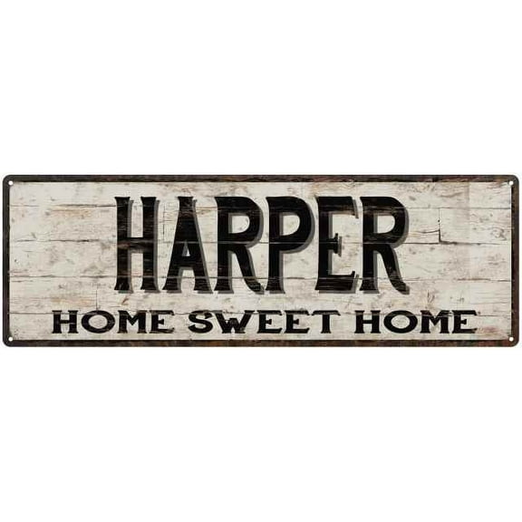 HARPER Rustic Home Sweet Home Sign Gift 6x18 Metal Decor 106180084226