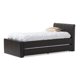 thumbnail image 1 of Baxton Studio Cosmo Cama nido de tamaño doble de piel sintética negra moderna y contemporánea Baxton Studio BBT6469-Twin-Black, 1 of 2