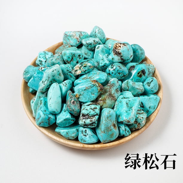 Xiao Hua Piedra cruda de cristal natural de 200 g, piedra rodante pulida de partículas grandes, piedra cruda natural verde, piedra aromática expandida, piedra decorativa para el hogar de 2-3 cm