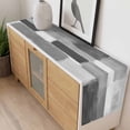 thumbnail image 4 of Gray Geometric Table Runner - 36 Inch Long, Kitchen Dining Table Runner Dresser Scarves, Watercolor Ombre Modern Abstract Art Farmhouse Decor for Coffee Tables Wedding Party Banquet, 4 of 8