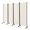 White, variant on Room Divider 4 Panel, Privacy Screen with Lockable Wheels - 89"x68" Folding Partition for Home, Office, Dorm - Brown/Gray/White
