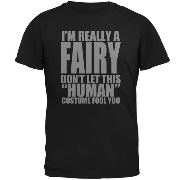 Halloween Human Fairy Costume Mens T Shirt Black 2XL