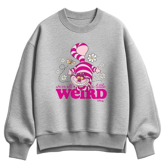 Alice in Wonderland - We're All a Little Weird Women's Oversized Fleece Crew Sweatshirt