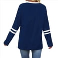 thumbnail image 4 of Camisas de Larga para Mujer, Blusas Casuales con Bloques de Color, Conjuntos de Otoño, Camisetas Básicas, Ropa de Moda Azul Marino L, 4 of 6