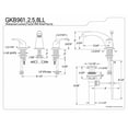 thumbnail image 2 of Kingston Brass GKB961LL Widespread Bathroom Faucet Polished Chrome, 2 of 2