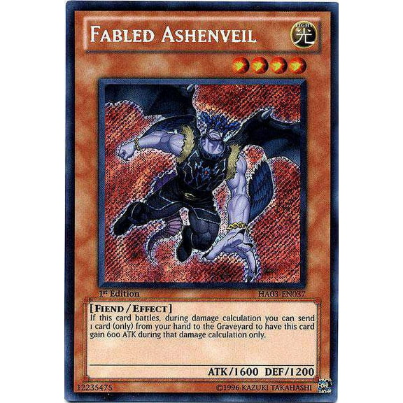 YuGiOh Hidden Arsenal 3 Secret Rare Fabled Ashenveil HA03-EN037
