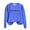 2Blue, variant on PuLe Hoodies Women's Letter Print Sweatshirt Pullover Long Sleeve Graphic Crewneck Tops Fall Drop Shoulder 2024 Sweatshirts 