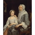 thumbnail image 2 of George Beare 12x14 Black Ornate Wood Framed Double Matted Museum Art Print Titled: Portrait of an Elderly Lady and a Girl, 2 of 5
