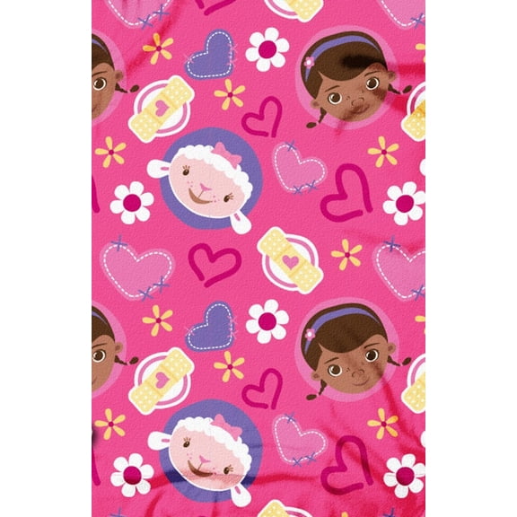 Doc McStuffins Lambie Repeater Fleece Throw 40" X 50"