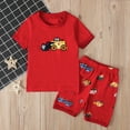 thumbnail image 2 of TAIAOJING Baby Boy Clothes Outfits Sleeve Short Cartoon Tops+Shorts T-shirt Children Set Pajamas Kids Print Baby Clothes, 2 of 4