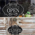 thumbnail image 5 of Open Closed Sign (30 x 20 cm), Double Sided Reversible Come In We\'re Open and Sorry We\'re Closed Shop Hanging Sign for Restaurant Club Cafe Hotel, 5 of 5